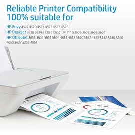 302 XL Black Ink Cartridge replacement for HP 302 - Envy 4520 4527 4524 OfficeJet 3831 3835 3830 5230 4650 Deskjet 3630 2130 2132 3636 3632 & Freepost Recycling Pack