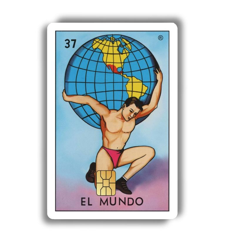 Loteria Custom Decal Credit Card Cover Vinyl Skin Sticker:_El Apache_Small