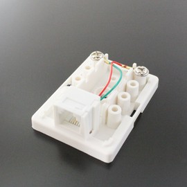 TARO'S CRS11-6P2C1J Modular Rosette Telephone/Telephone 6 Poles 2 Core 1 Port (1 Gang) Exposed Eco Simple Package