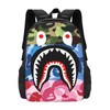 MVGKTGOQ Backpack Shark Camo Backpack Travel laptop bag Stylish and
