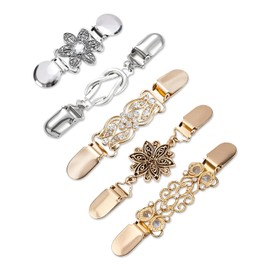 5PCS Sweater Clips Vintage Waist Cinch Clip Dresses Clips, Cardigan Shirt Sweaters, Scarves, Cardigans Brooch Clip for Women Girls