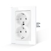 JIMEIDA Double Socket Glass White with Hook Single 16 Amp