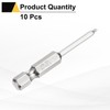 HARFINGTON 10pcs Ball End Hex Screwdriver Bit H1.5 (1.5mm) Head