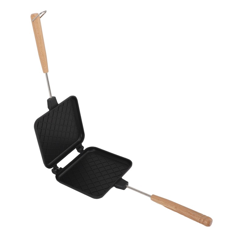 Double Sided Frying Pan Aluminum Solid Wood Anti Stick Stovetop
