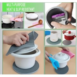 E'RENKOER Heat Resistant Silicone Trivet Mats for Hot Dishes Pots and Pans, E'RENKOER