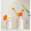 12cm White Ceramic Small Vases Set for Dry Flowers Minimalist