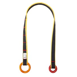 Climbing Tree Lanyard, 22KN Retrievable Anchor 110cm/37.59inch Outdoor Tree Climbing Safety Belt Tree Rescue Wire Lanyard Anchor Loop Belt with Two Hanging Rings for On-tree Garden Work