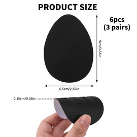 3 Pairs Anti Slip Shoe Grips, Silicone Shoe Sole Protector with Rough Texture Shoes Bottom Pads Self-Adhesive High Heel Cushions Grips for Increasing Cushions