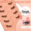Half Lashes Wispy 3/4 False Eyelashes Natural Look Fluffy Clear