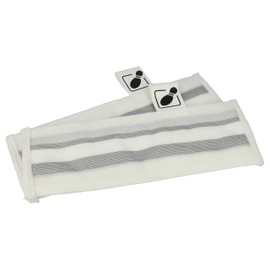 vhbw 2 x Mop Covers Compatible with Kärcher SC 3 EasyFix Premium Steam Mop, Microfibre Black / White