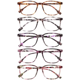 JOLISU 5-Pack Blue Light Glasses - Classic Style, Spring Hinges, Sturdy and Durable