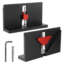 2PCS Right Angle Spline Jig,Box Joint Jig,Adjustable Corner Dovetail Jig for Table Saw Router Table Strengthen Miter Joints and Add Design for Picture Frames Small Boxes(COLOR:Black)