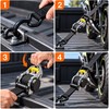 Retractable Ratchet Tie-Down Straps for Motorcycle and Cargo Securing –
