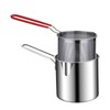 Stainless Steel Deep Fryer Pan Durable Portable Mini Long Handle