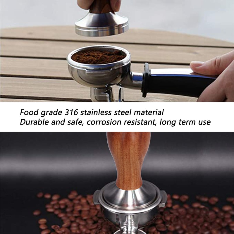 58mm Flat Base Coffee Tamper Manual Stainless Steel Coffee Powder