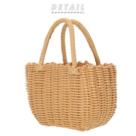 Murataya Vinyl Basket Bag P.P Petite Bag Gray 9988
