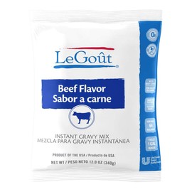LeGout Beef Instant Gravy Mix No Artificial Flavors, 0g Trans Fat, 12.16 oz, Pack of 8