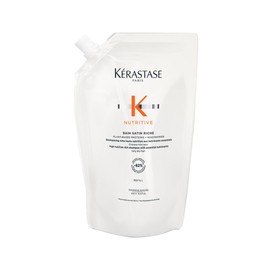 Kérastase Nutritive, Shampoo für sehr trockenes Haar, Feuchtigkeitsspendendes und revitalisierendes Haarbad, Ohne Parabene, Bain Satin Riche High Nutrition Rich Shampoo, 500 ml Nachfüllpack