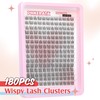 PHKERATA Wispy Cluster Lashes Natural Individual Eyelashes 180Pcs 9-12MM Lashes