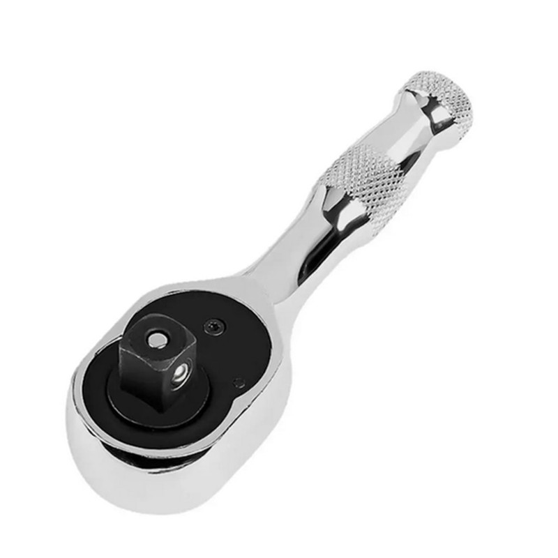 Bestgle 1/4" Square Drive Stubby Reversible Ratchet Wrench with 72-Tooth