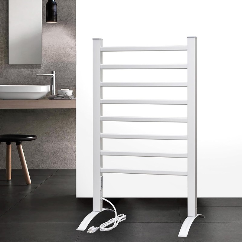 KEG Towel Warmer 8 Bars for Bathroom Freestanding or Wall