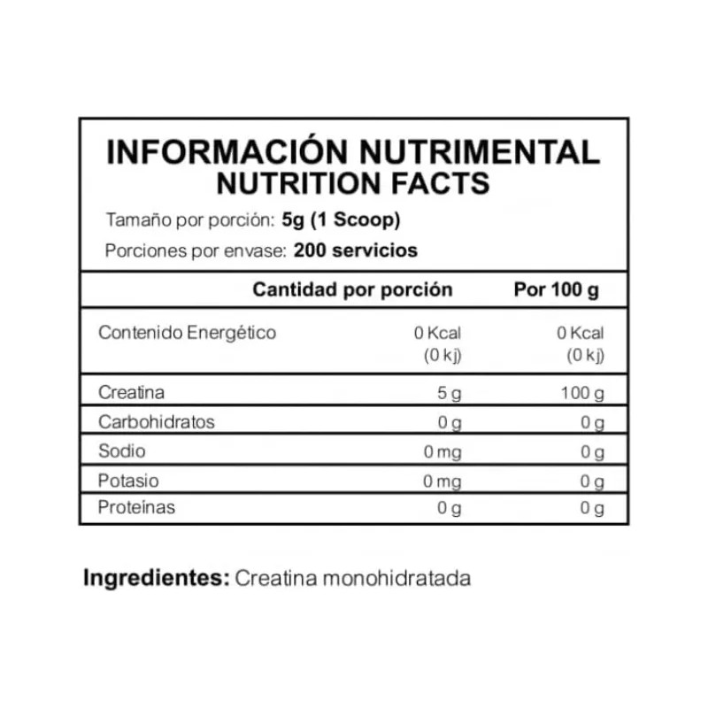 Redline Creatina Monohidratada Crimson Bulk 200 Servis Sfn