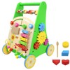Wooden Baby Walker with Wheels Push Walker for Baby Boys and Girls 10-12 Months Multiple Activity Center for 1 Year Old