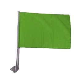 AES 12x18 Solid Neon Green Car Vehicle 12"x18" Flag Banner Double Stitched Fade Resistant Premium Quality