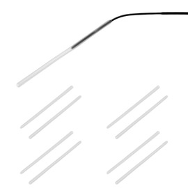 PATIKIL 4 Pairs Eye Glass Replacement Temples, Silicone Anti-Slip Eyeglass End Tips Glasses Retainers Fits 1-1.2mm for Round Thin Metal Eyeglass Sunglasses Temple, （TY146） White