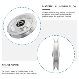 Gueiddi Aluminum GYM Pulley Wheel, Universal Aluminum Alloy Bearing Pulley Wheel for Cable Machine Gym Equipment Part Garage Door (Blue 114-115mm)