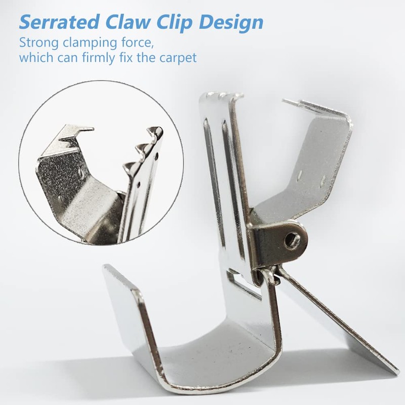 Qkansiw Rug Display Steel Clips - Tapestry Holder Grippers, Carpet