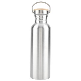 Jwthee Stainless Steel Portable Water Bottle, Outdoor Water Bottle Water Cup Drink Bottle Travel Mug Wide Mouth Sports Water Bottle Camping Water Bottle with Handle Single Wall (750ml)