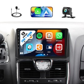 [2+64G]Android 13 Car Stereo for Dodge Grand Caravan 2011-2020/Chrysler Grand Voyager 2011-2015 with Carplay&Android Auto,9” Touch Screen Car Radio with Mirror Link GPS WiFi Bluetooth FM/RDS SWC HiFi