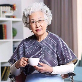 YQJ YOMQLJXB Plus Velvet Thickened Wheelchair Care Shawl, bedridden Patient Shoulder Warm Blanket Cloak Shoulder Blanket, Suitable for Aged Care Products