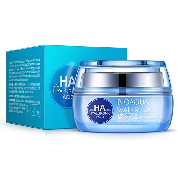 BIOAQUA Anti-Aging Cleaning Moisturizers HA Water Get Replenishment Face Skin Cream Hyaluronic Acid Natural Ingredients Hydrating 50 g