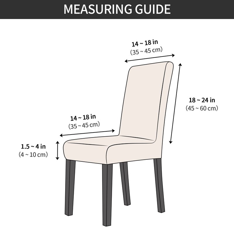 Gibelle Dining Room Chair Covers Set of 6, Stretch Parsons