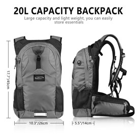 Lunidry Hydration Pack Thermal Insulated Hydration Backpack with 2L BPA Free Leak-Proof Water Bladder, Daypack Perfect for Running, Cycling, Hiking, Climbing-Keep Liquids Cool Up to 4 Hours