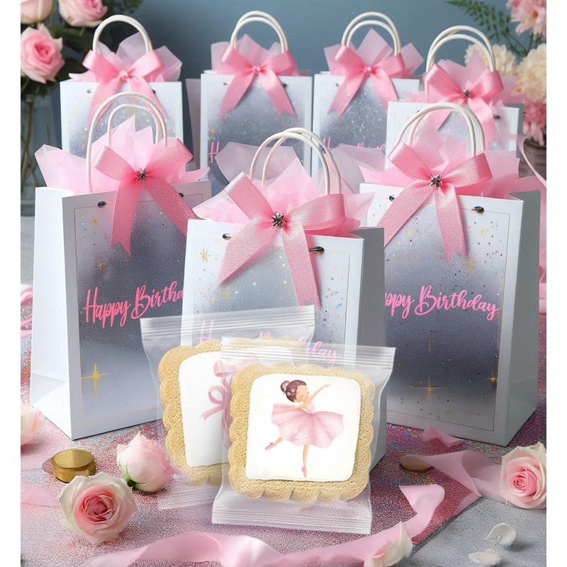 Ballerina Dancer Ballet Individually Wrapped Printed Cookies 24 Pack Bulk