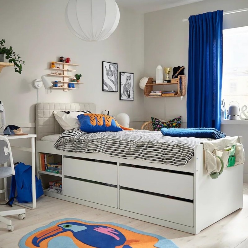 Ikea MÖJLIGHET Bed pocket,beige,75x27 cm (29 ½x10 ¾)