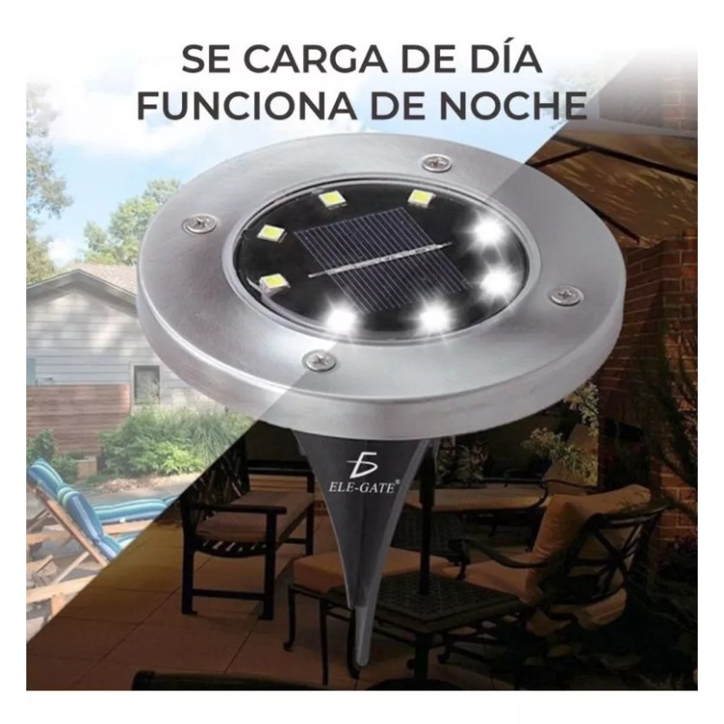 EGTMA Kit 4 Estacas Lamparas Led Solares Para Decoración Jardines