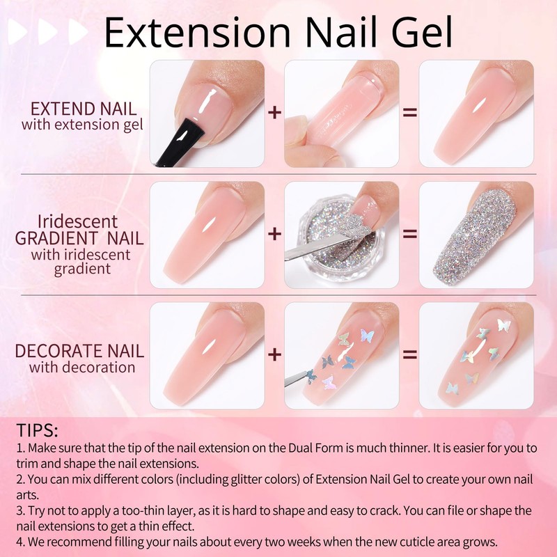 UR SUGAR Poly Extension Gel Kit - 6 Colors All