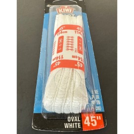 Kiwi Sport Shoes Laces Oval White 45” 1 Pair 5-6 Eyelets