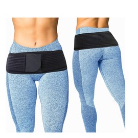 Sacroiliac Joint Support Belt for Women and Men - Reduce Sciatic, Pelvic, Lower Back and Leg Pain - Stabilize Joint Set of 2 (Black, M)