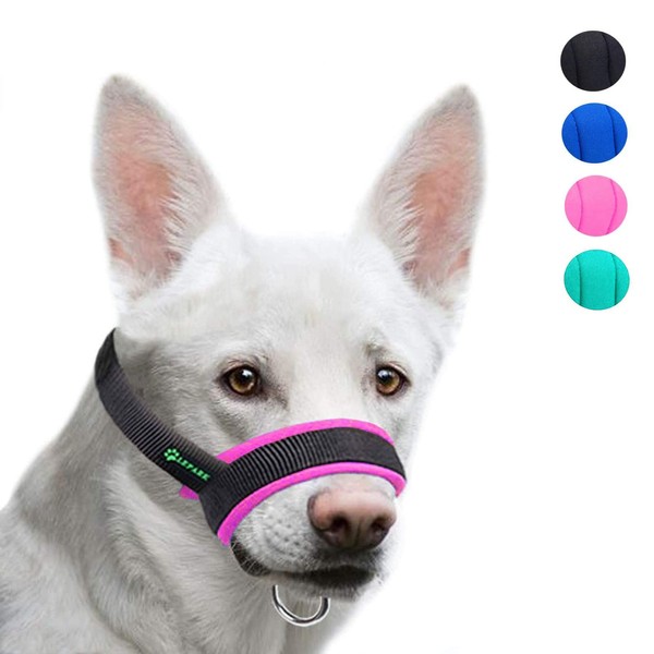 ILEPARK Fabric Muzzle to Prevent Dogs from Barking, Chewing, Adjustable