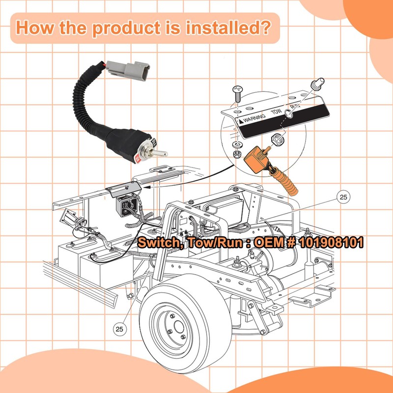 ZLX&LU Club Car DS Traction Switch