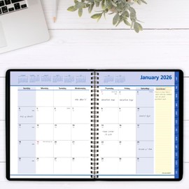 AT-A-GLANCE 2026 Appointment Book Planner, Monthly, 7" x 8-3/4", Medium, QuickNotes, Black (76080526)