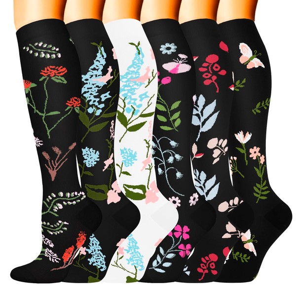 Sooverki Compression Socks for Women Men Circulation 6 Pairs-Best Compression
