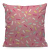 WONDERTIFY Geometric Donut Glaze Confetti Cushion Cover Pink Decorative Throw