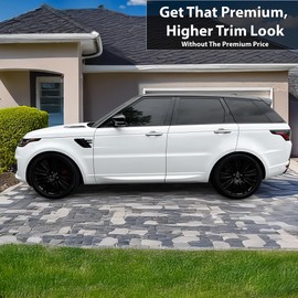 BOGAR TECH DESIGNS Side Fender Vent Chrome Delete Sticker Decal Vinyl Film Replacement Compatible with Range Rover Sport 2018-2022, Gloss Black