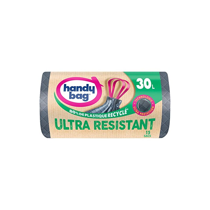 HANDY BAG 15 x 30L Heavy Duty 80% Recycled Plastic